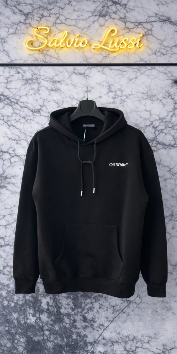 Off-White Cappuccio Felpa Black